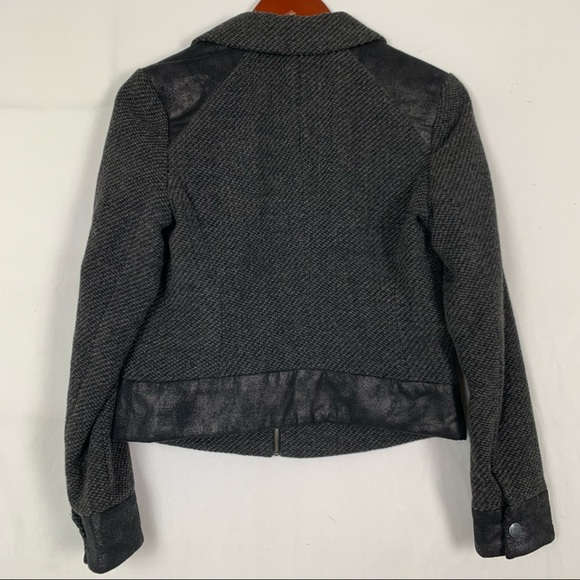 DKNY Jeans Moto Jacket XS Black Dark Grey - Picture 8 of 12